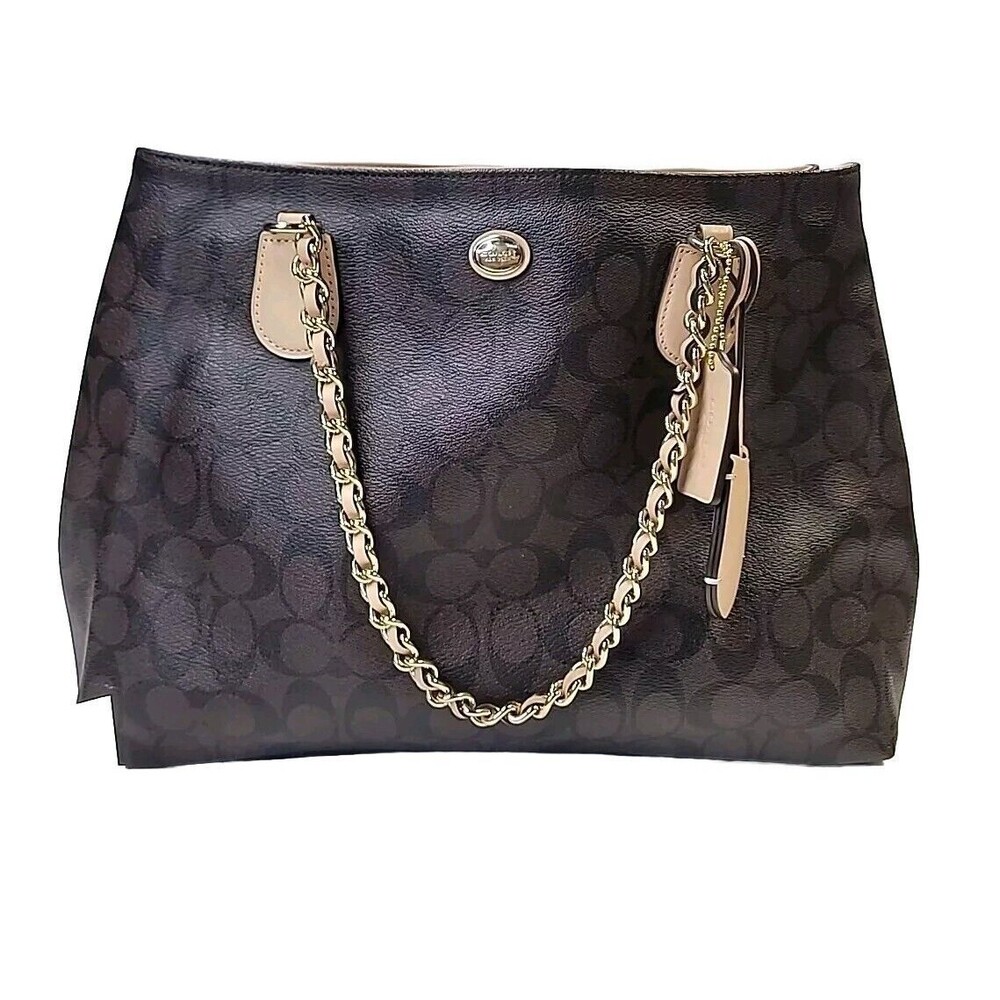 Coach Black and Tan Tote Bag